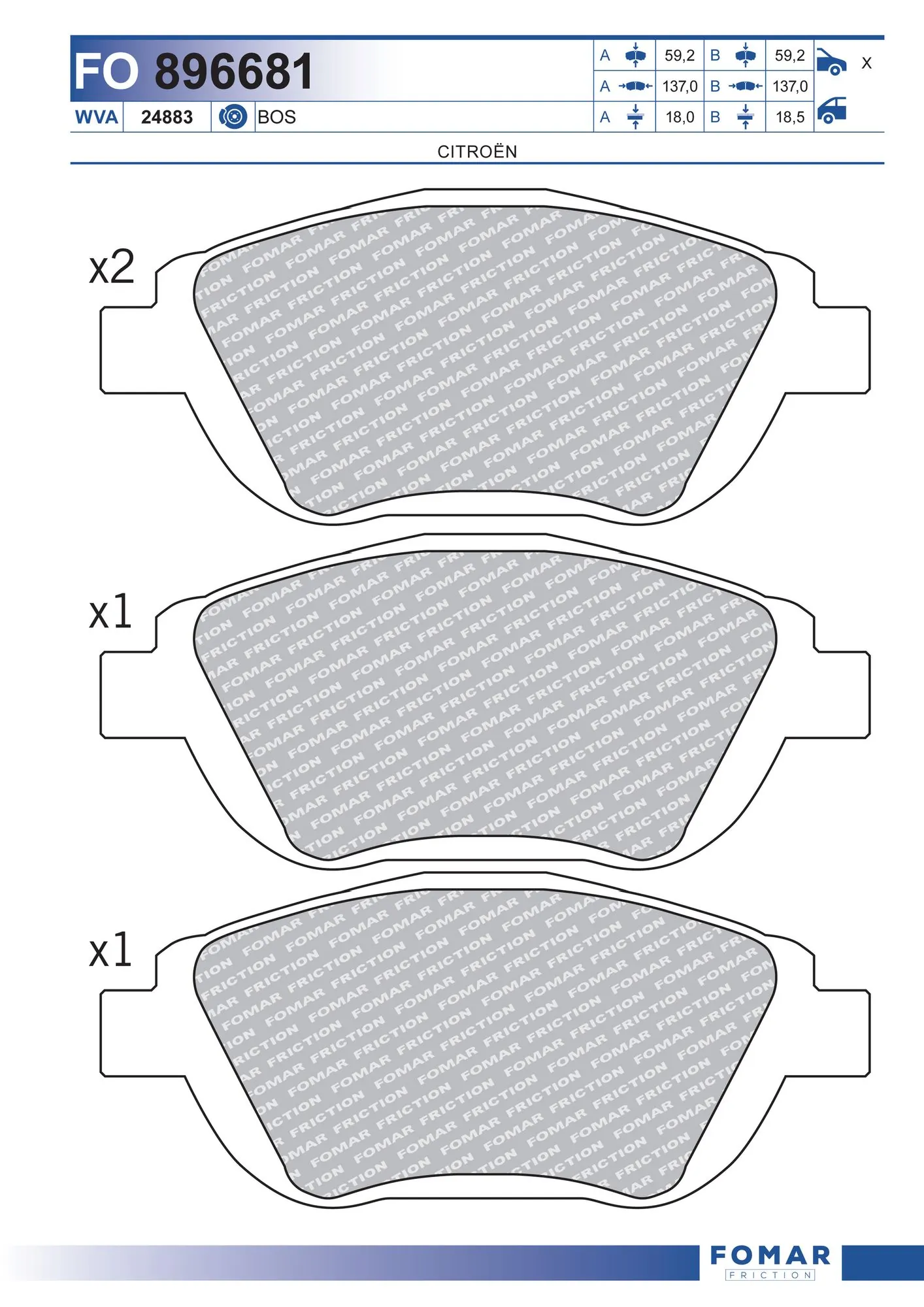 Brake Pad Set, disc brake